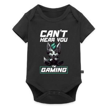 Can't Hear You I'm Gaming Wolf Video Games Gamer - Baby Premium short-sleeve bodysuit - black - Front