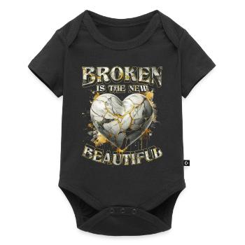 Kintsugi Broken Is The Beginning Of Beautiful - Baby Premium short-sleeve bodysuit - black - Front