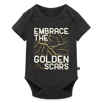 Kintsugi Kintsukuroi Embrace The Golden Scars - Baby Premium short-sleeve bodysuit - black - Front