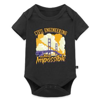 Génie civil Rien d’impossible - Body à manches courtes Premium Bébé - noir - Devant