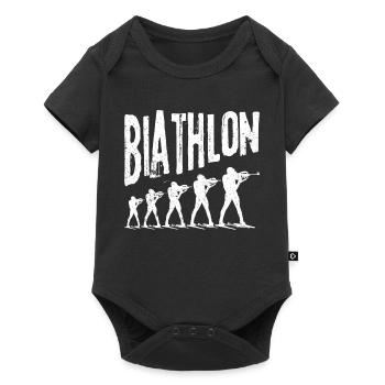Biathlon, Winter Sports, Snow, Biathlete, Cross Country - Baby Premium short-sleeve bodysuit - black - Front