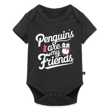Penguin Penguin Animal - Baby Premium short-sleeve bodysuit - black - Front