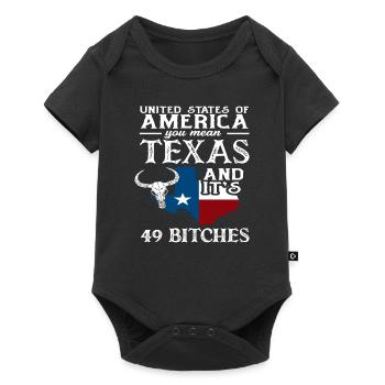 Texas Herkunft - Baby Premium Kurzarmbody - Schwarz - Vorne