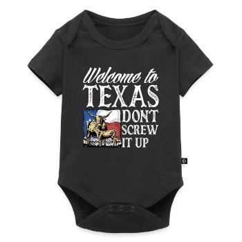 Welcome To Texas - Baby Premium short-sleeve bodysuit - black - Front