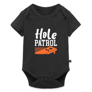 Cornhole pouf trou aveugle cadeau - Body à manches courtes Premium Bébé - noir - Devant