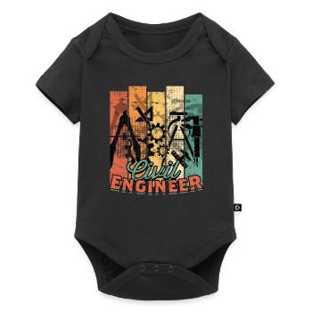 Ingénieur Ponts Génie Civil - Body à manches courtes Premium Bébé - noir - Devant