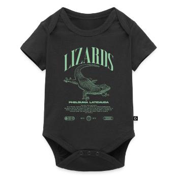 Phelsuma laticauda Day Gecko Lizard Keeper - Baby Premium short-sleeve bodysuit - black - Front