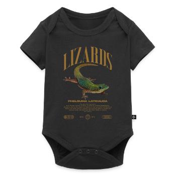 Phelsuma laticauda Day Gecko Lizard Keeper - Baby Premium short-sleeve bodysuit - black - Front