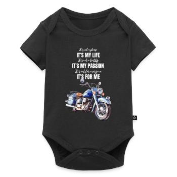 Motorcycle Chopper Motorcyclist Biker Lifestyle - Baby Premium short-sleeve bodysuit - black - Front