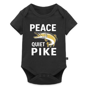 Northern Pike Fisherman Pike Fishing Rod Pike Fish - Baby Premium short-sleeve bodysuit - black - Front