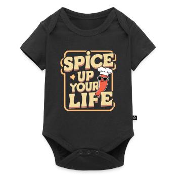 Amateurs de cuisine épicée, Chili Peppers Chef - Body à manches courtes Premium Bébé - noir - Devant