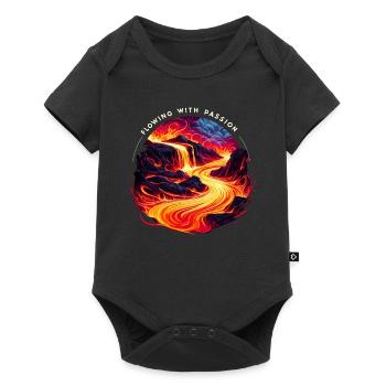 Drôle de volcan lave géologie roche chasse géologue - Body à manches courtes Premium Bébé - noir - Devant