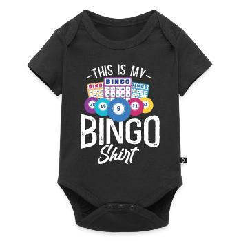 Joueur de bingo C’est mon bingo - Body à manches courtes Premium Bébé - noir - Devant