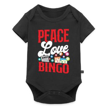 Bingo Player Girl Peace Love Bingo - Baby Premium short-sleeve bodysuit - black - Front