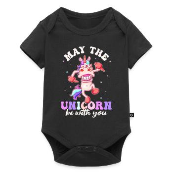 Drôle, Créature Mythique, Dinosaure, Drôle - Body à manches courtes Premium Bébé - noir - Devant