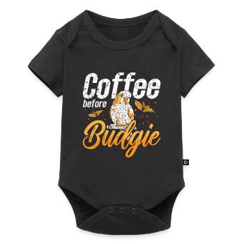 Budgie Lover Coffee Colorful Bird Coffee Lover - Baby Premium short-sleeve bodysuit - black - Front