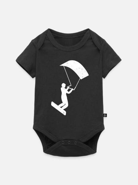 Kitesurfing - Baby Premium Kurzarmbody - Schwarz