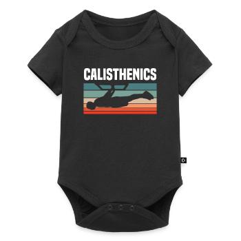 Calisthenics Training Fitness Workout - Baby Premium short-sleeve bodysuit - black - Front