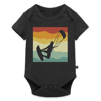 Kitesurfing - Baby Premium Kurzarmbody - Schwarz - Vorne