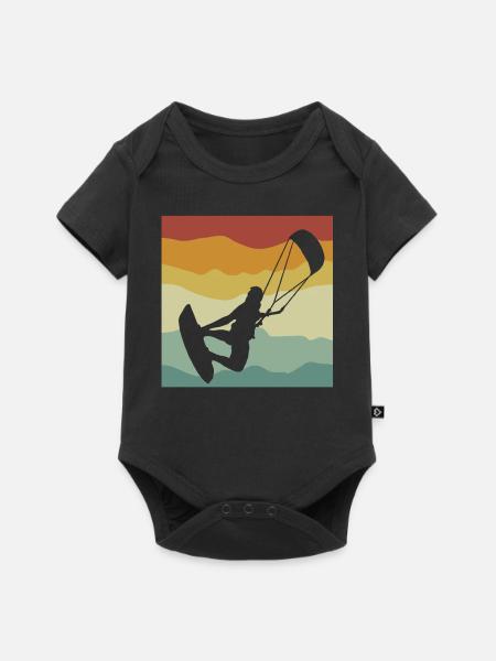 Kitesurfing - Baby Premium Kurzarmbody - Schwarz