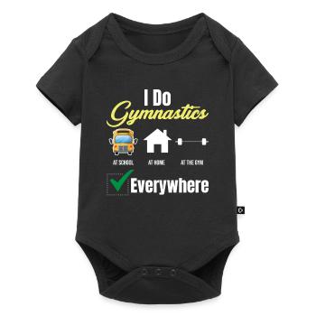 I make gymnastics funnier everywhere - Baby Premium short-sleeve bodysuit - black - Front
