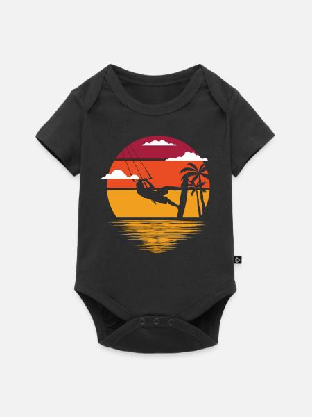 Kitesurfing - Baby Premium Kurzarmbody - Schwarz