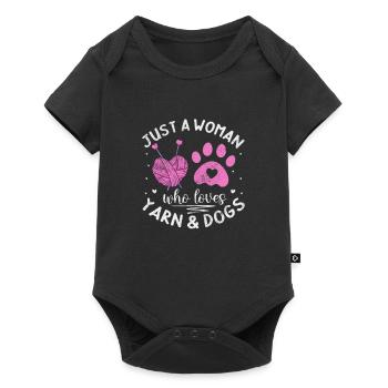 Crochet Knitting - Baby Premium short-sleeve bodysuit - black - Front