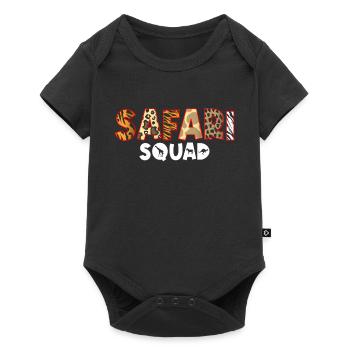 African Safari Zoo Safari Animal Pattern Print - Baby Premium short-sleeve bodysuit - black - Front