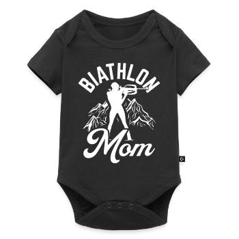 Biathlon Mom Sport Winter Sports Biathlete Skier - Baby Premium short-sleeve bodysuit - black - Front