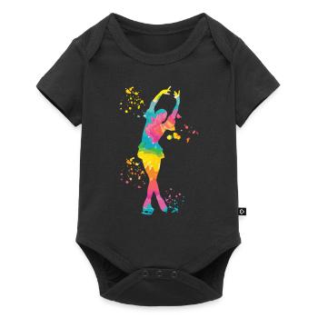 Patineur artistique Patinage sur glace Patinage artistique - Body à manches courtes Premium Bébé - noir - Devant