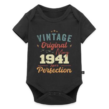 Mai 1941 Anniversaire Mai 1941 Cadeau Mai 1941 - Body à manches courtes Premium Bébé - noir - Devant