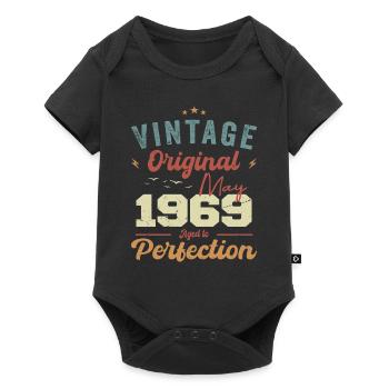 Mai 1969 Geburtstag Mai 1969 Geschenk Mai 1969 - Baby Premium Kurzarmbody - Schwarz - Vorne