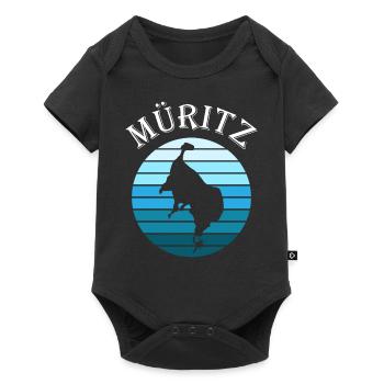 Müritzsee Kontur - Experience pure nature - Baby Premium short-sleeve bodysuit - black - Front
