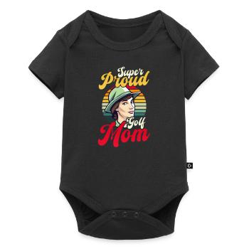 Golfing Mom Super Proud Golf Mom - Baby Premium Kurzarmbody - Schwarz - Vorne