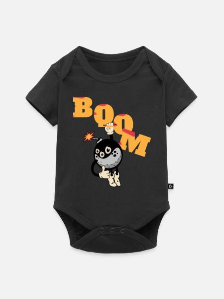 Boom - Baby Premium Kurzarmbody - Schwarz