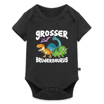 Ich Werde Ein Großer Bruder - Baby Premium Kurzarmbody - Schwarz - Vorne