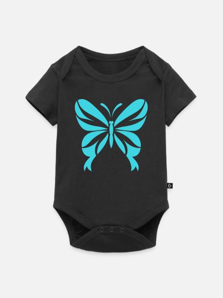 Aufklärung über Gebärmutterhalskrebs - Baby Premium Kurzarmbody - Schwarz