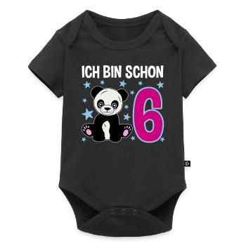 Six ans – Panda Smile - Body à manches courtes Premium Bébé - noir - Devant