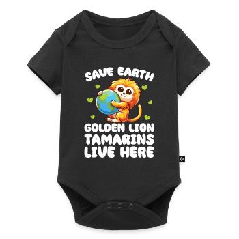 Save the Earth Golden lion tamarins live here - Baby Premium short-sleeve bodysuit - black - Front