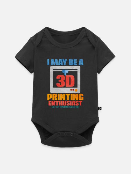 3d printing - Baby Premium Kurzarmbody - Schwarz