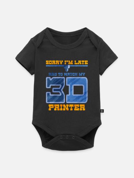 3d printing - Baby Premium Kurzarmbody - Schwarz