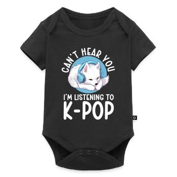 Je ne t’entends pas, j’écoute de la K-pop, Arctic Fox - Body à manches courtes Premium Bébé - noir - Devant