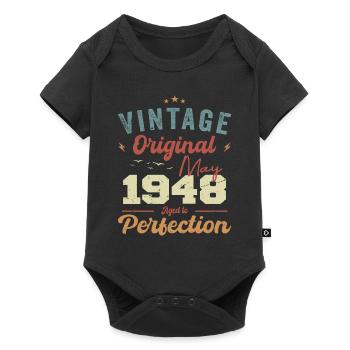 Mai 1948 Anniversaire Mai 1948 Cadeau Mai 1948 - Body à manches courtes Premium Bébé - noir - Devant