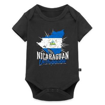 Nicaragua Nicaragic Nicaraguayen Et Inarrêtable - Body à manches courtes Premium Bébé - noir - Devant