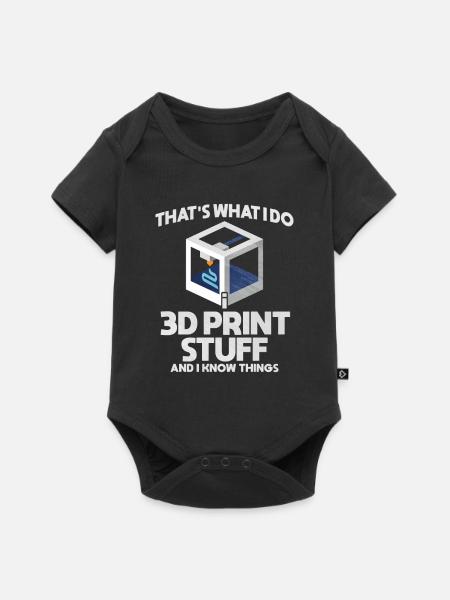 3d printing - Baby Premium Kurzarmbody - Schwarz