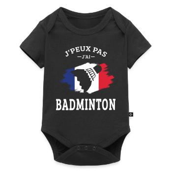 Je Peux Pas J'ai Badminton Bad Joueur de Badminton - Body à manches courtes Premium Bébé - noir - Devant