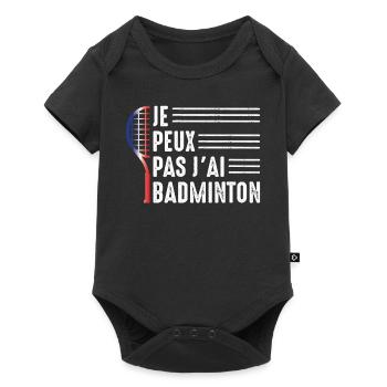 Je Peux Pas J'ai Badminton Bad Joueur de Badminton - Body à manches courtes Premium Bébé - noir - Devant