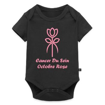 Sensibilisation cancer du sein - Body à manches courtes Premium Bébé - noir - Devant