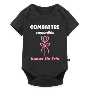 Sensibilisation cancer du sein - Body à manches courtes Premium Bébé - noir - Devant