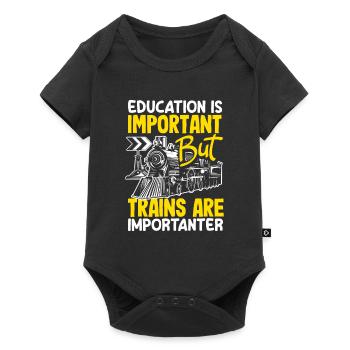 Funny Train Lover Trains Locomotive Gift - Baby Premium short-sleeve bodysuit - black - Front